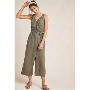 Olive green jumpsuit by Anthropologie